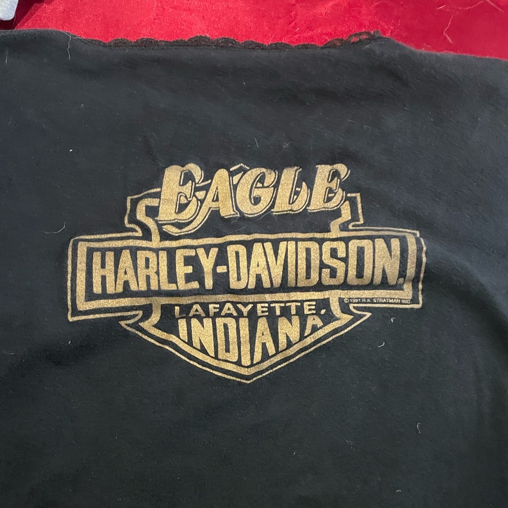 Harley Davidson Women’s laced V neck